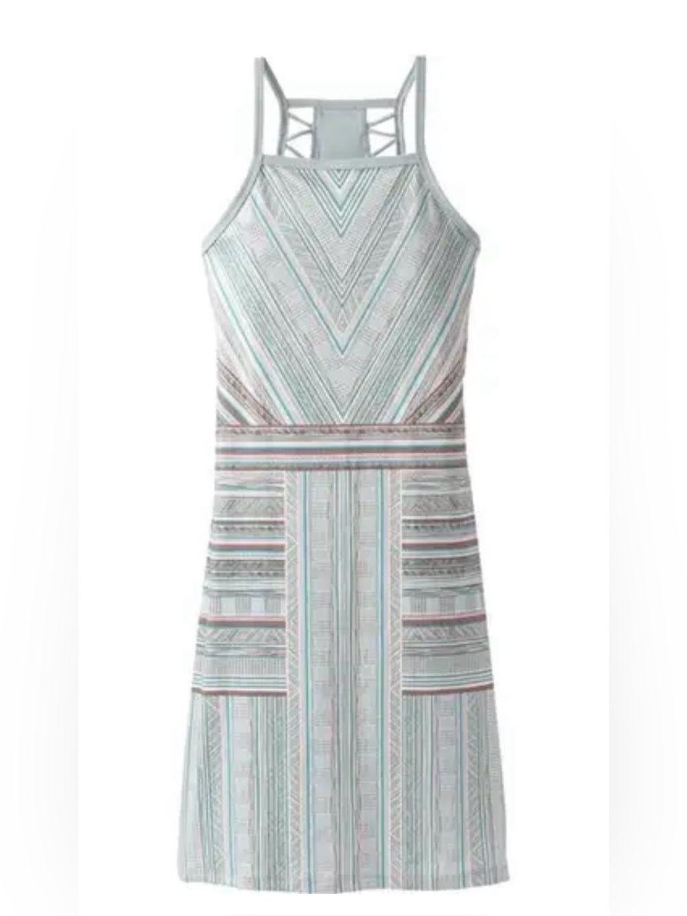 prAna Ardor Geometric Athleisure Halter Dress Size XL